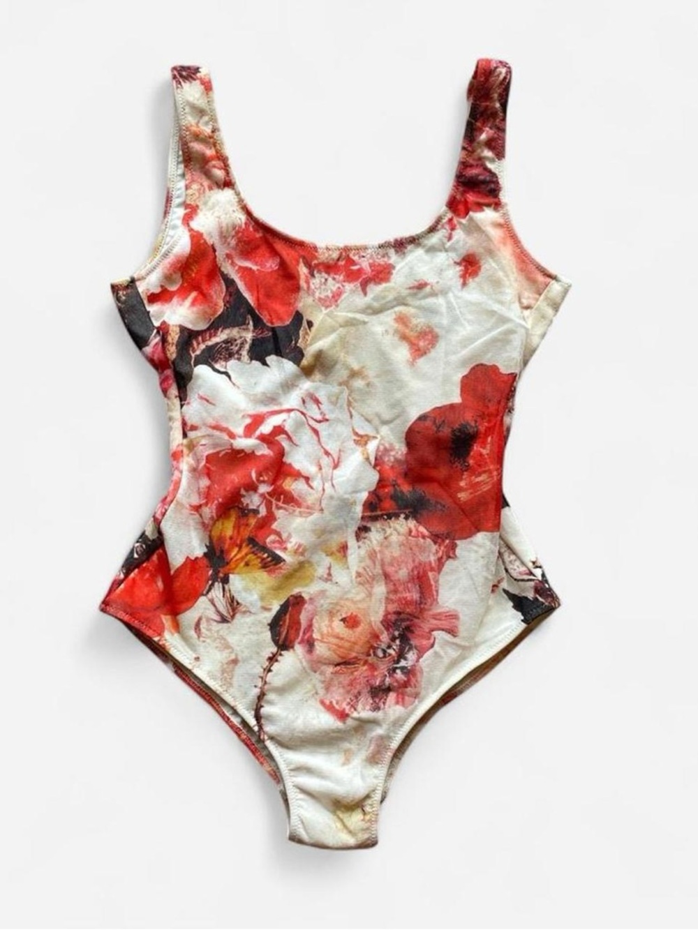 Jean Paul Gaultier SOLEIL floral butterfly print mesh one piece swimsuit